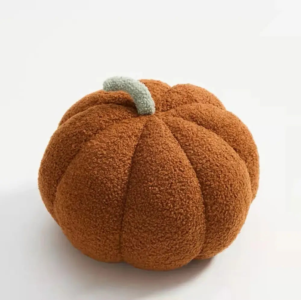 Pumpkin Fleece Throw Pillow