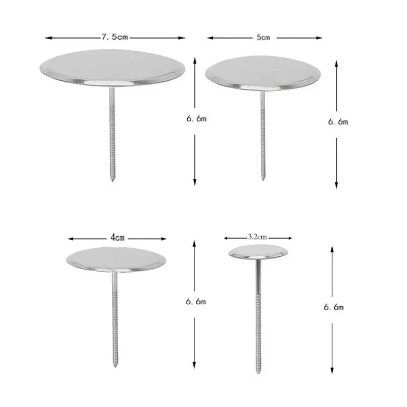 Silver Piping Nail Set