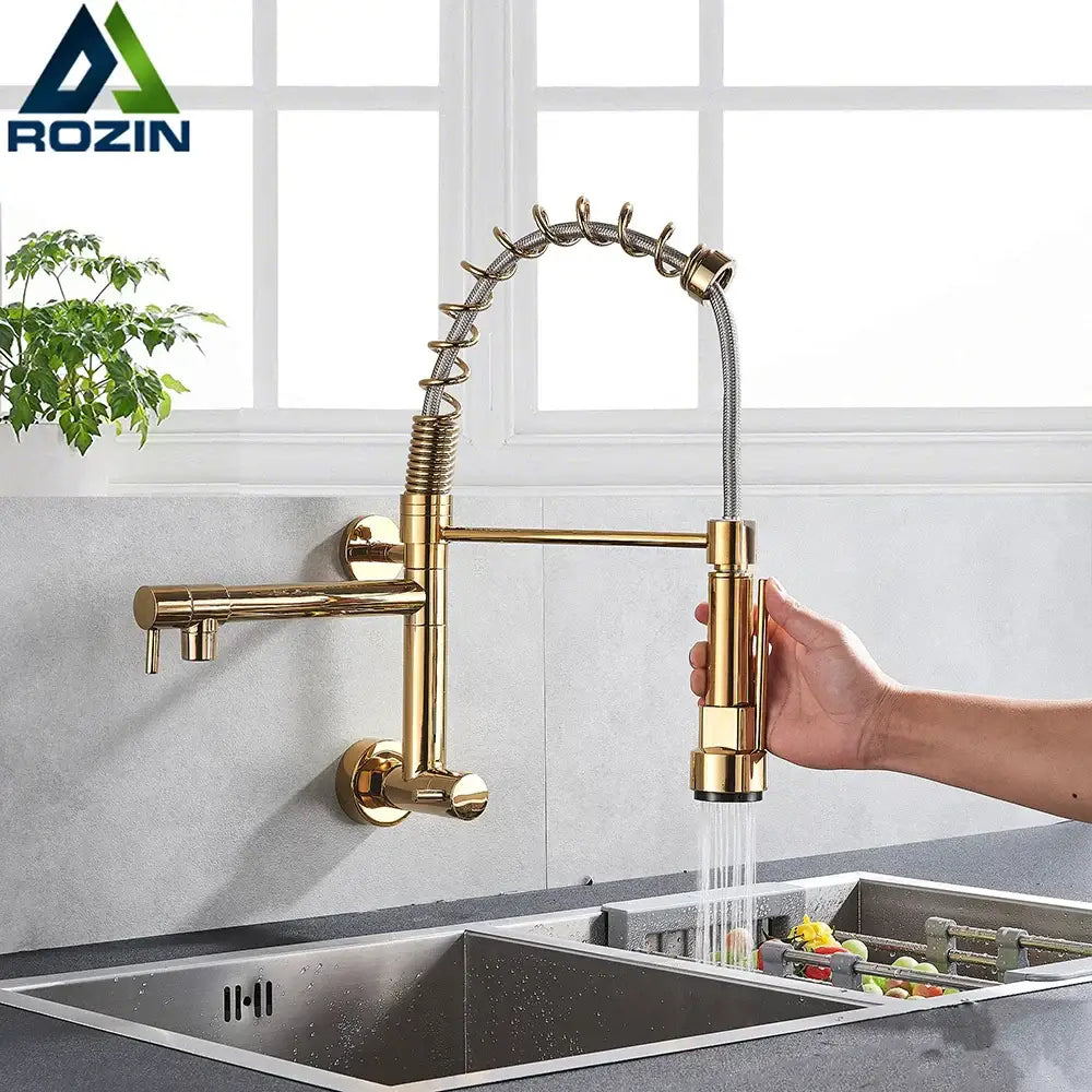 Golden Dual Spout Faucet