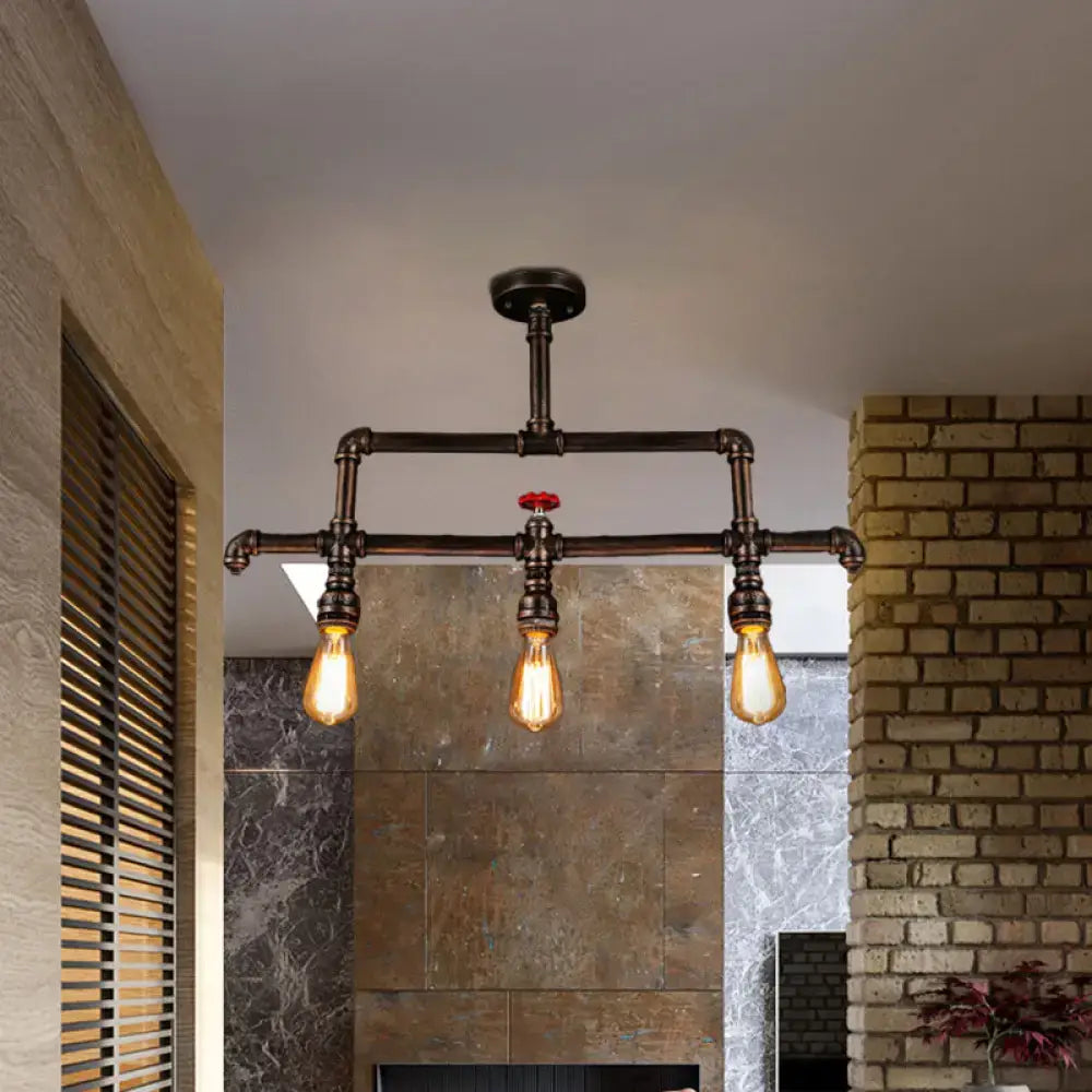 Bronze Steampunk Island Light