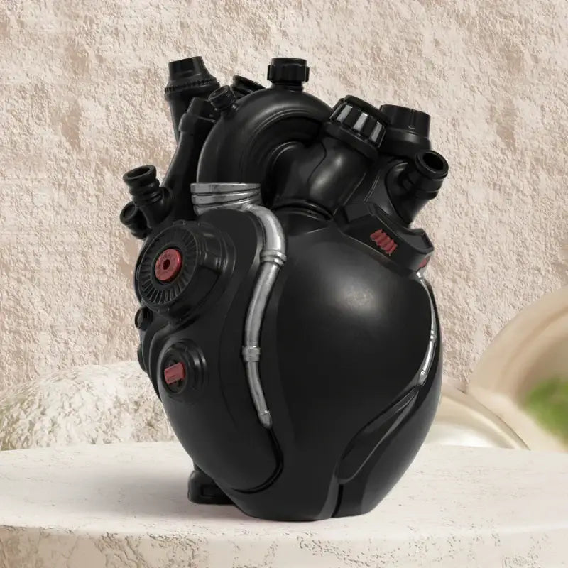 White Gold Heart Vase