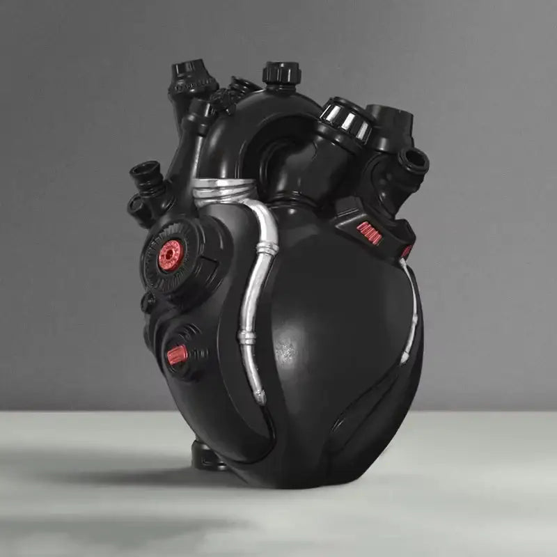 White Gold Heart Vase