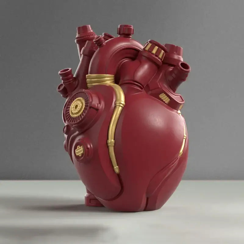 White Gold Heart Vase