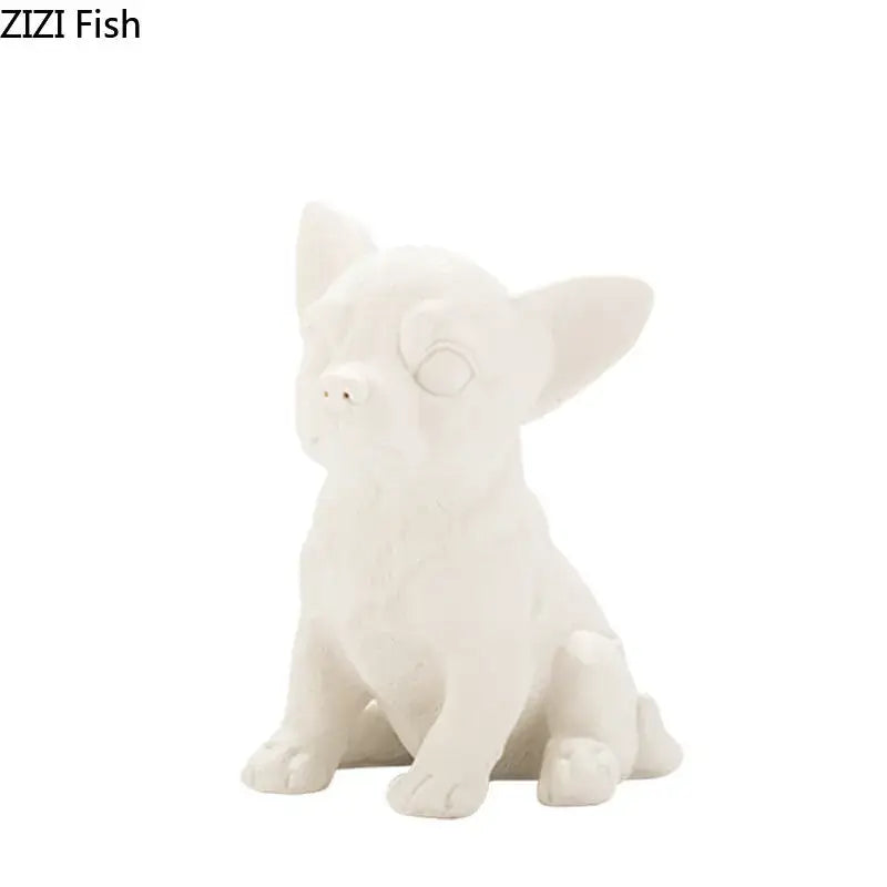 White French Bulldog Sculpture