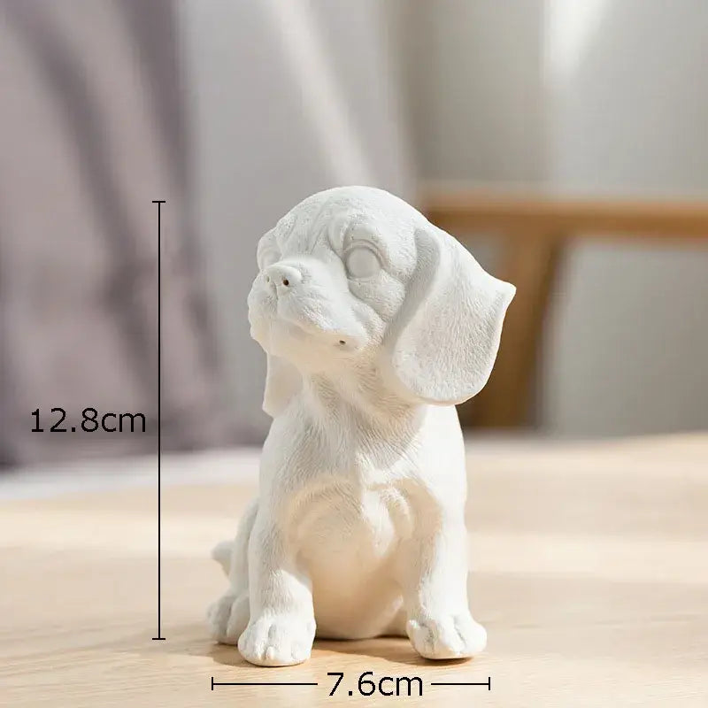 White French Bulldog Sculpture