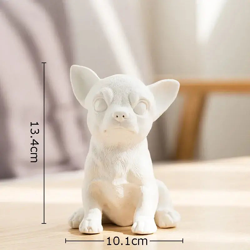 White French Bulldog Sculpture