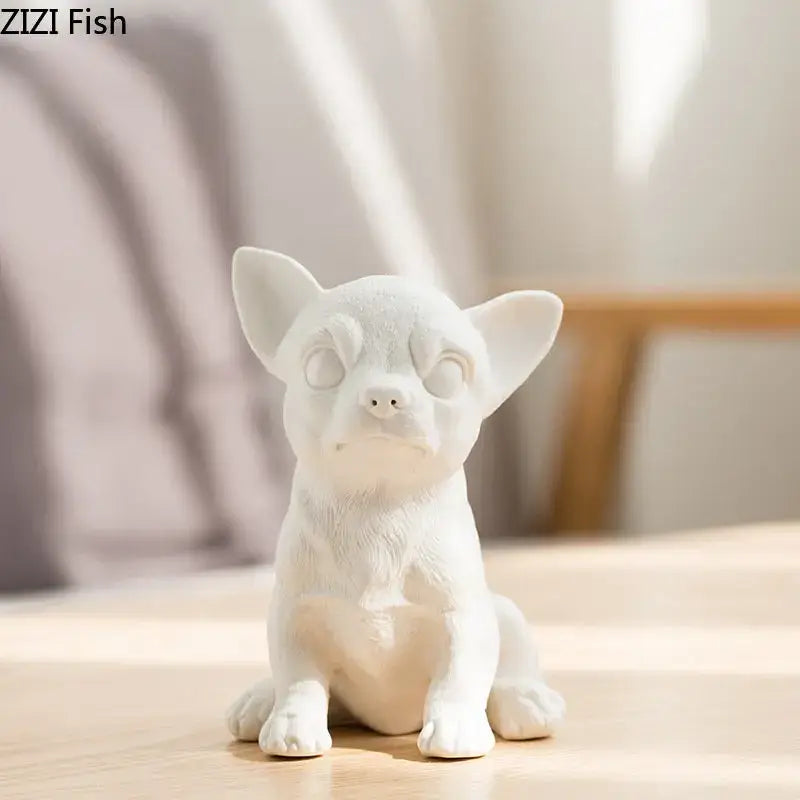 White French Bulldog Sculpture