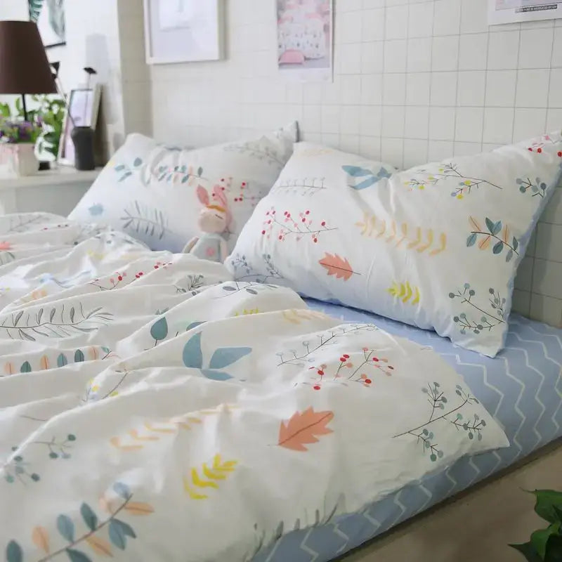 Cream Quilted Bedding Set