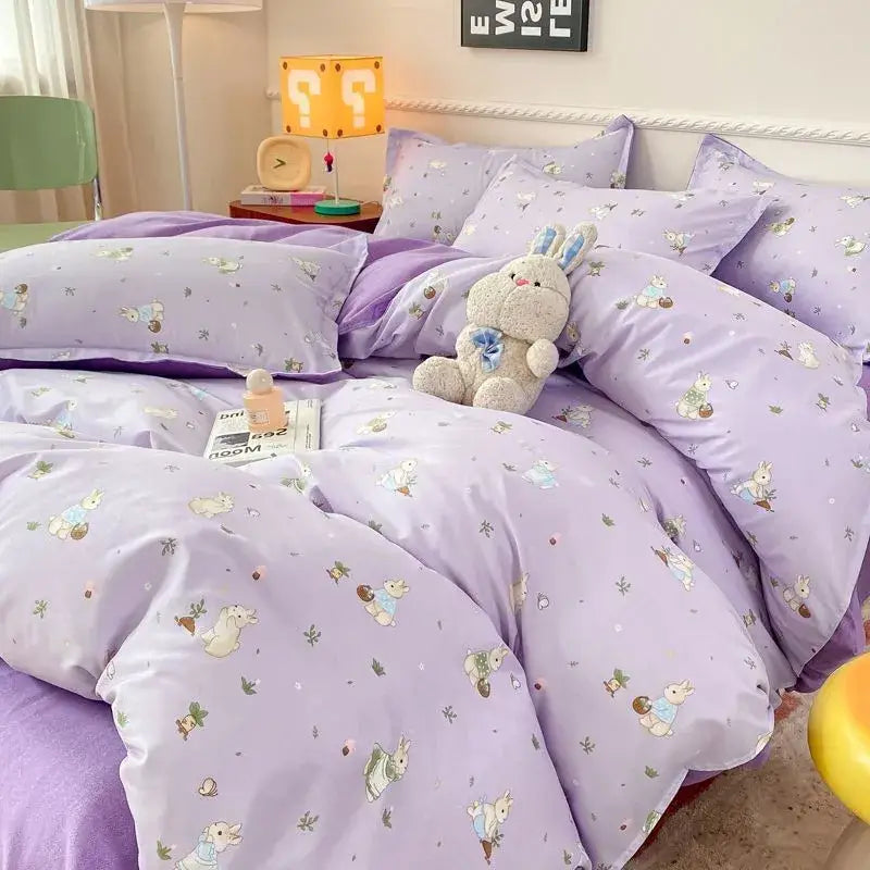 Cream Quilted Bedding Set
