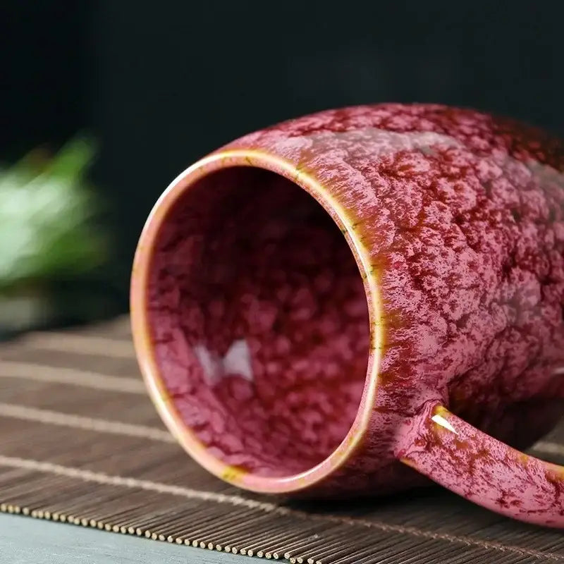 Teal Crackle Ceramic Mug