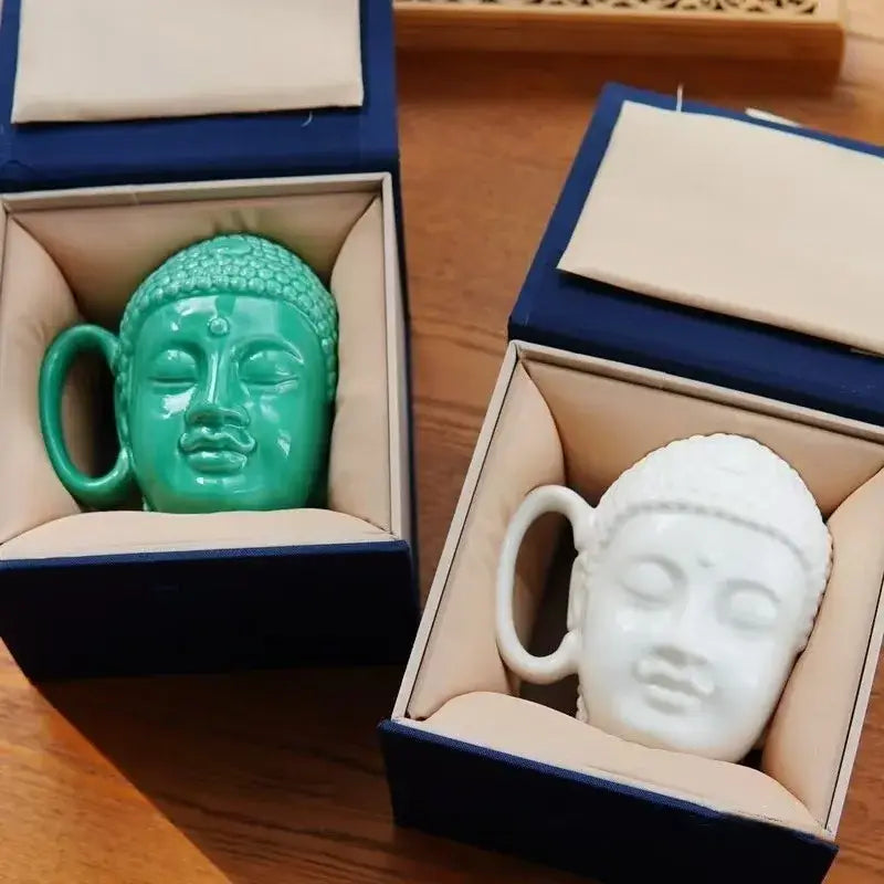 Teal Buddha Ceramic Mug