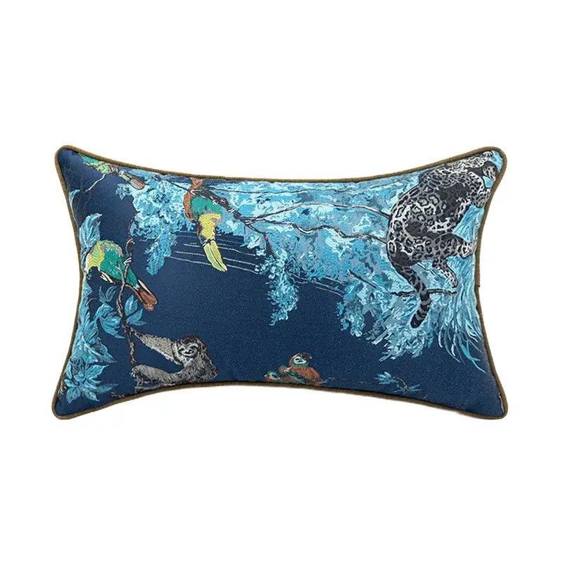 Teal Zebra Jacquard Pillowcases