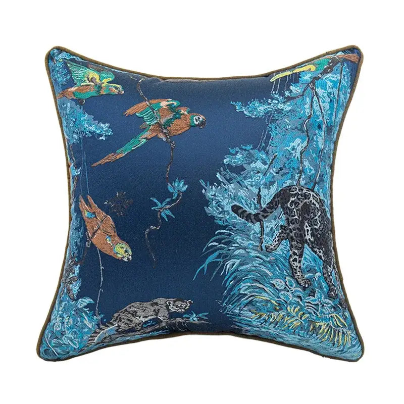 Teal Zebra Jacquard Pillowcases