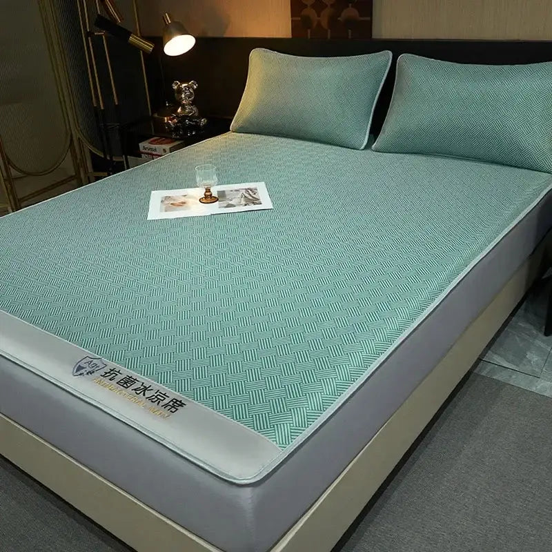 Teal Herringbone Fitted Sheet