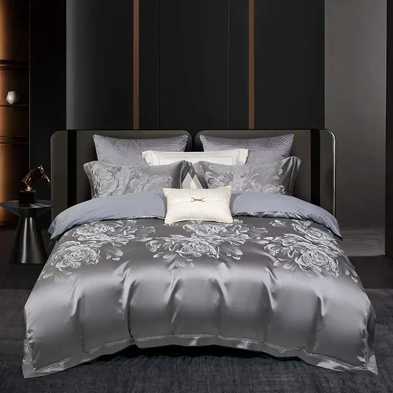 Teal Geometric Cotton Bedding