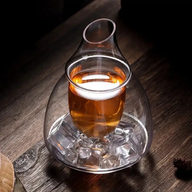 Clear Teardrop Glass Decanter