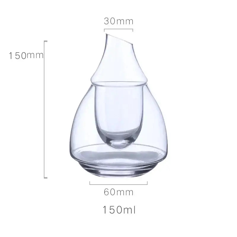 Clear Teardrop Glass Decanter