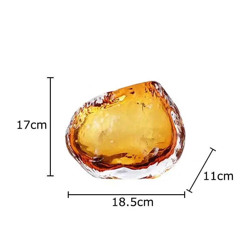 Amber Glass Vase Decor