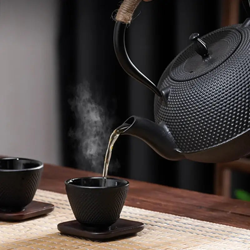 Black Cast Iron Tea Pot