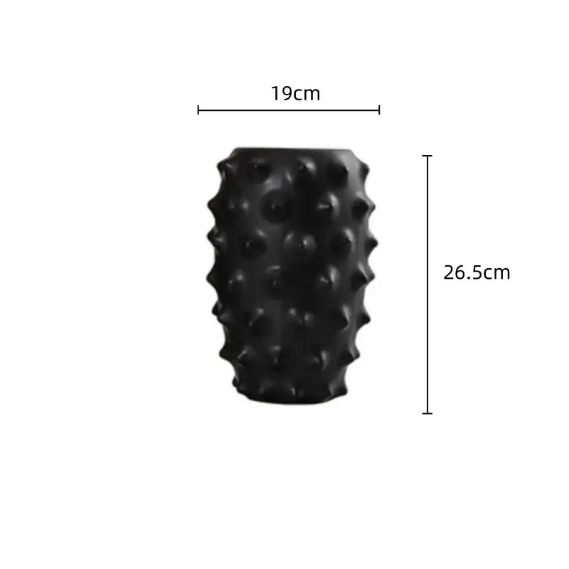 Black Ceramic Flower Vase