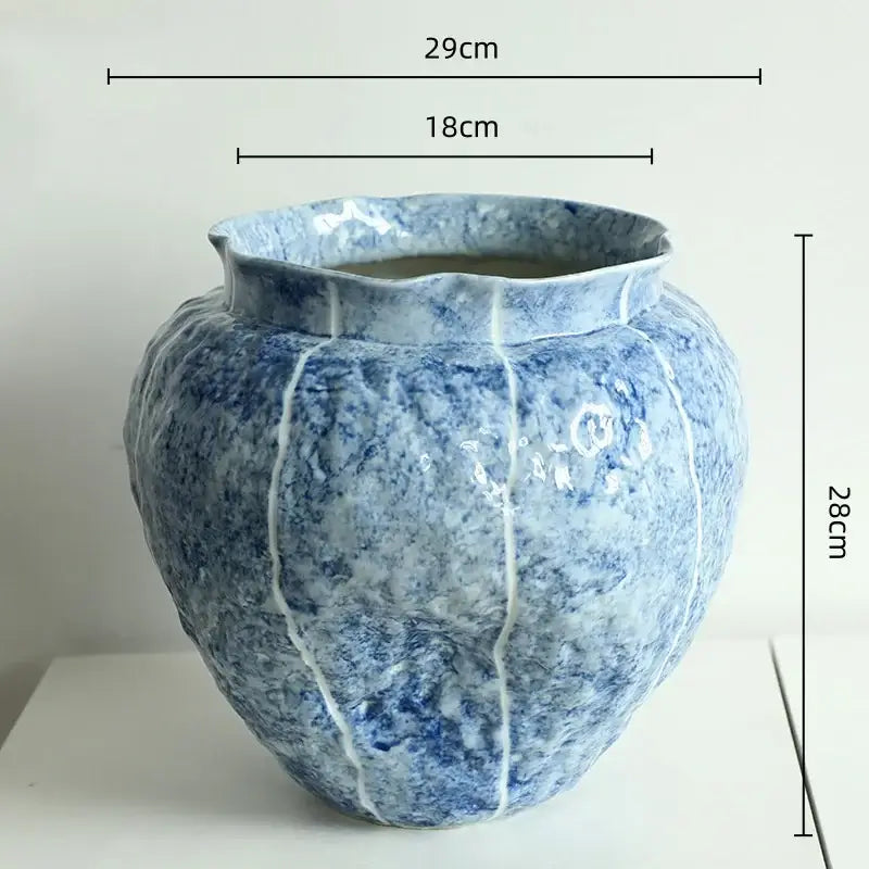 Blue White Ceramic Vase Set Hydroponic