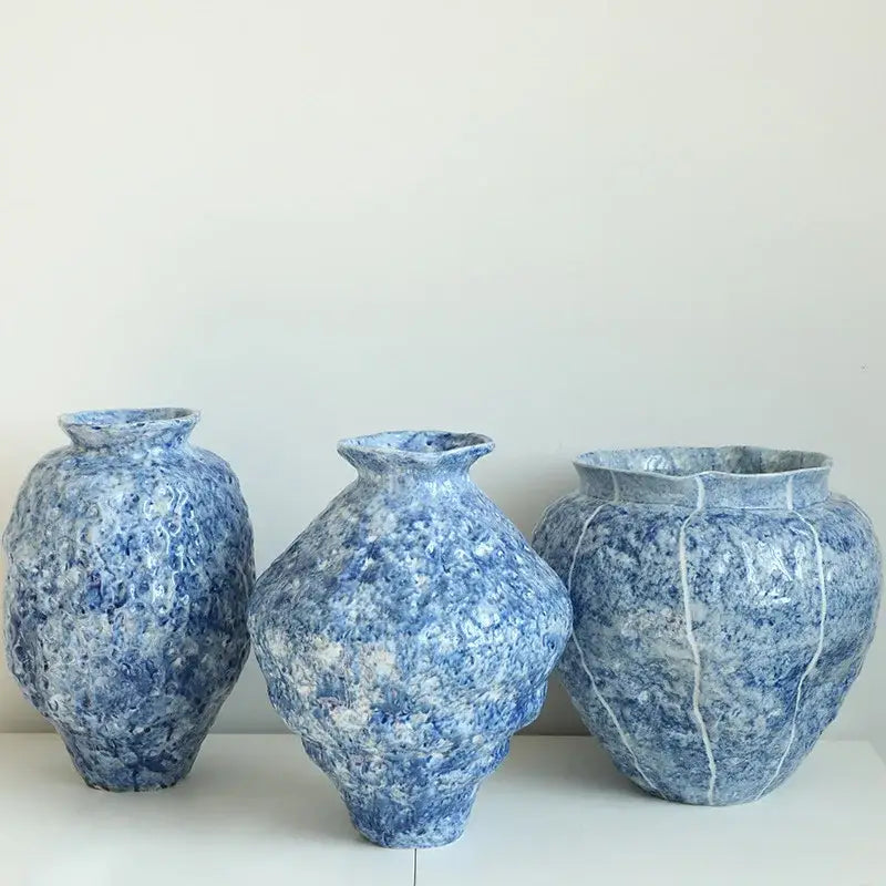 Blue White Ceramic Vase Set Hydroponic