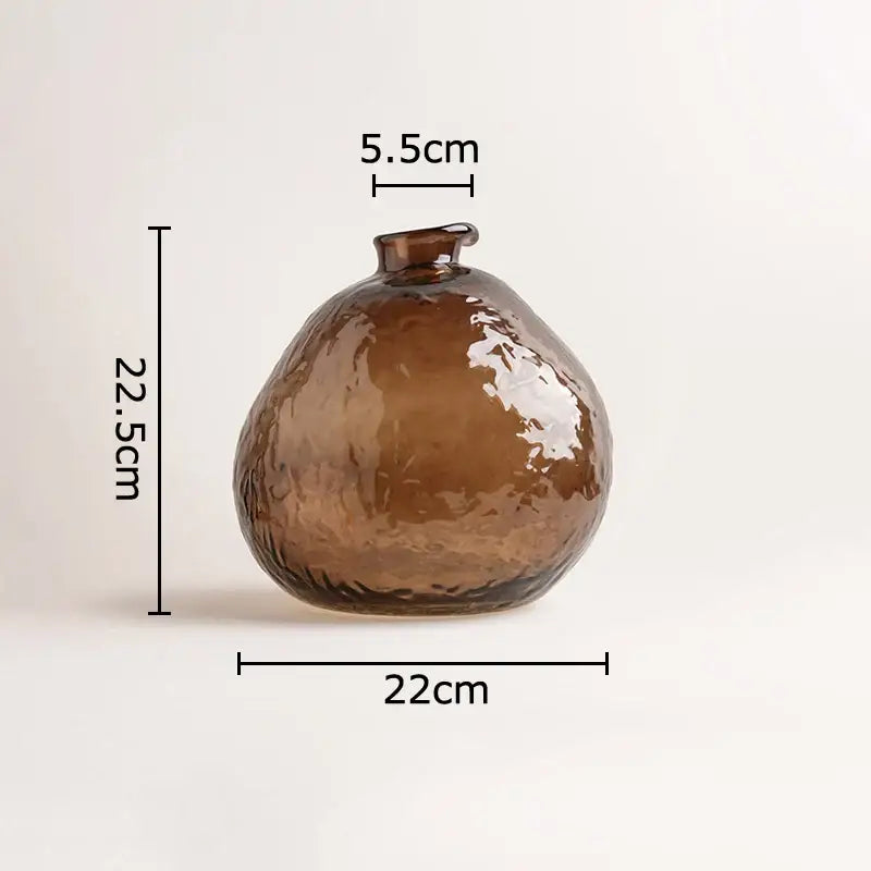 Brown Glass Hydroponic Vase