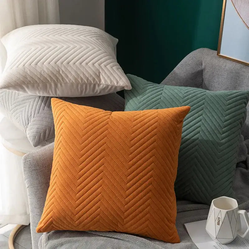 Chevron Teal Cushion Cover