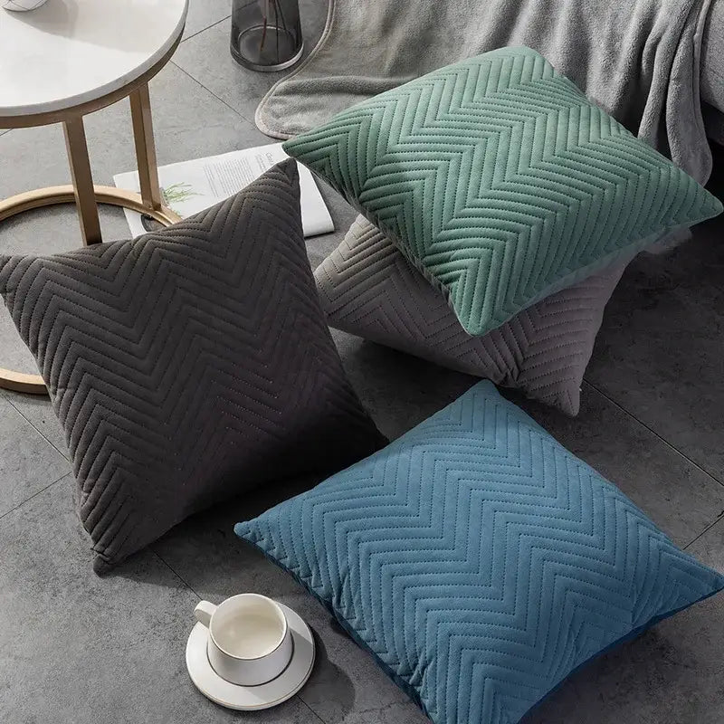 Chevron Teal Cushion Cover
