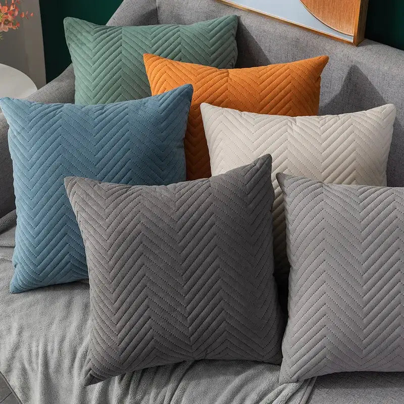 Chevron Teal Cushion Cover