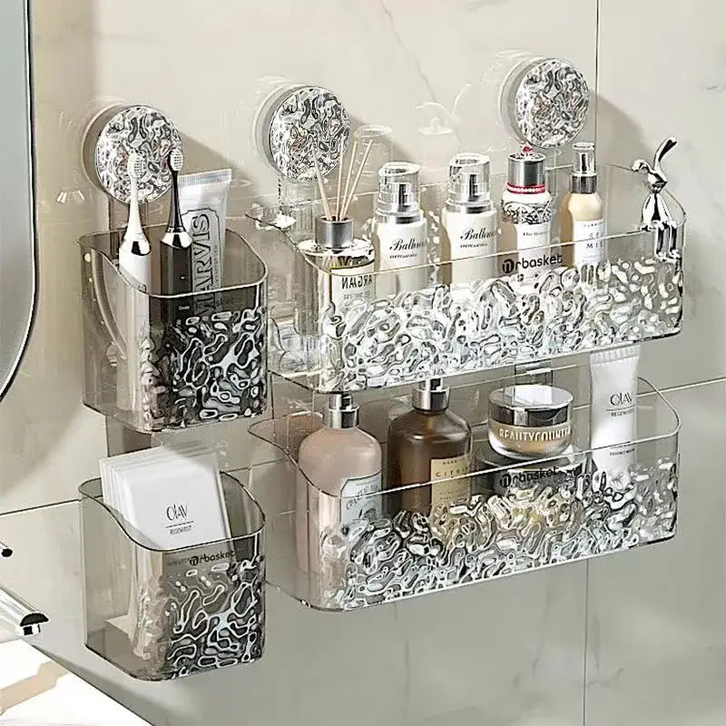 Acrylic Suction Bathroom Shelf