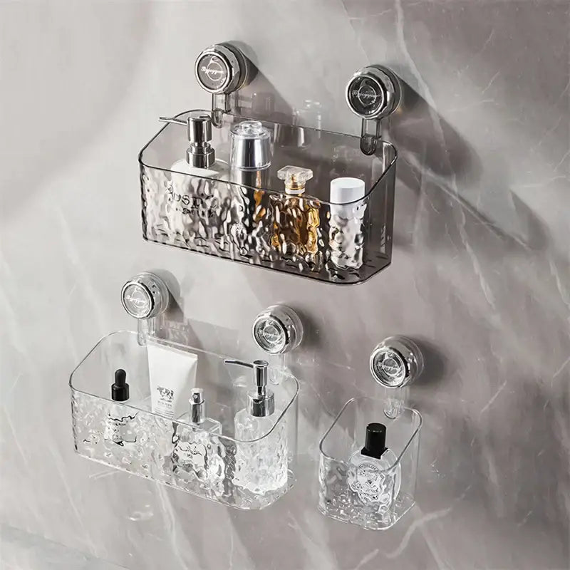 Acrylic Suction Bathroom Shelf