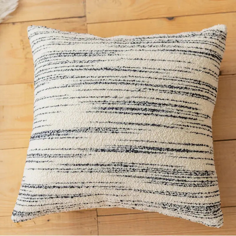 Cream Woolen Pillow Cover