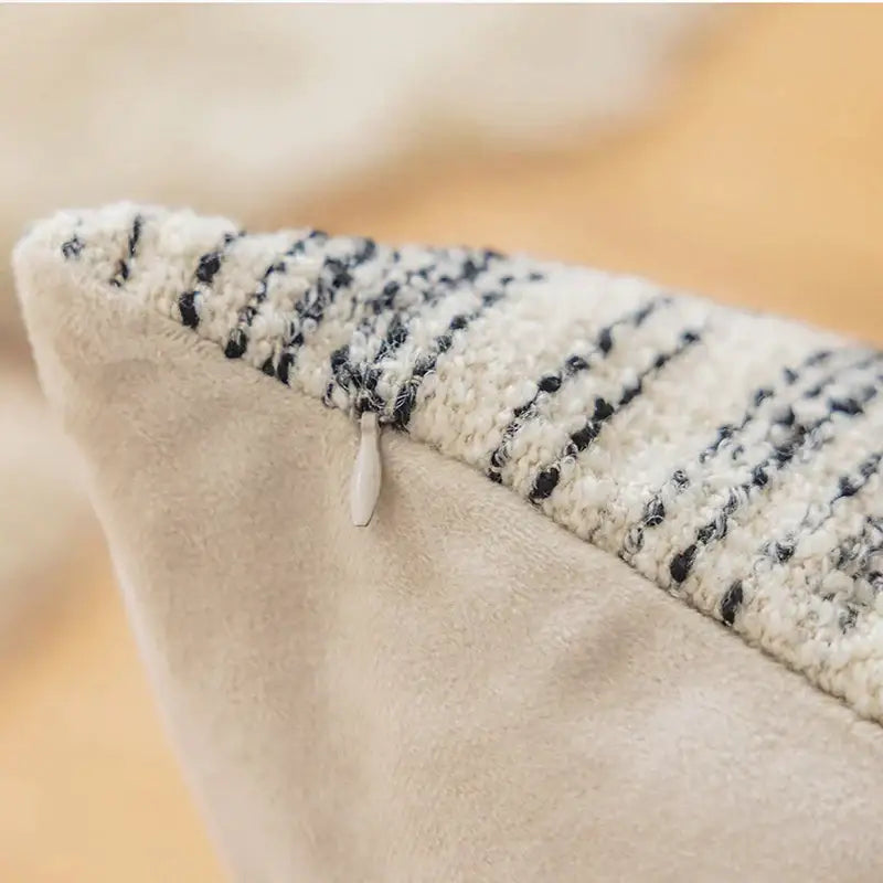 Cream Woolen Pillow Cover