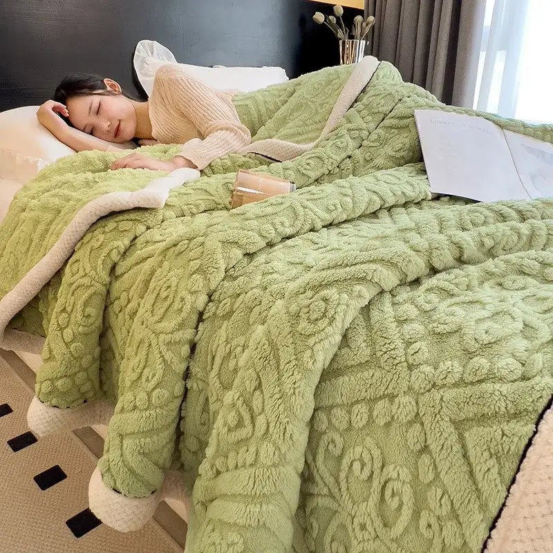 Cream Coral Fleece Blanket