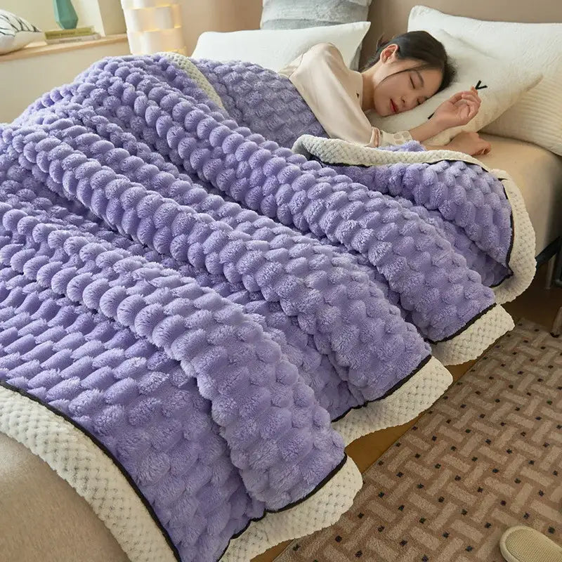 Cream Coral Fleece Blanket