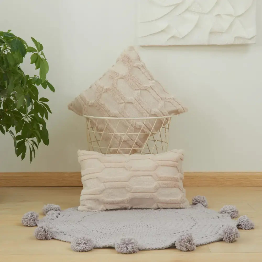 Geometric Embroidery Cushion Cover