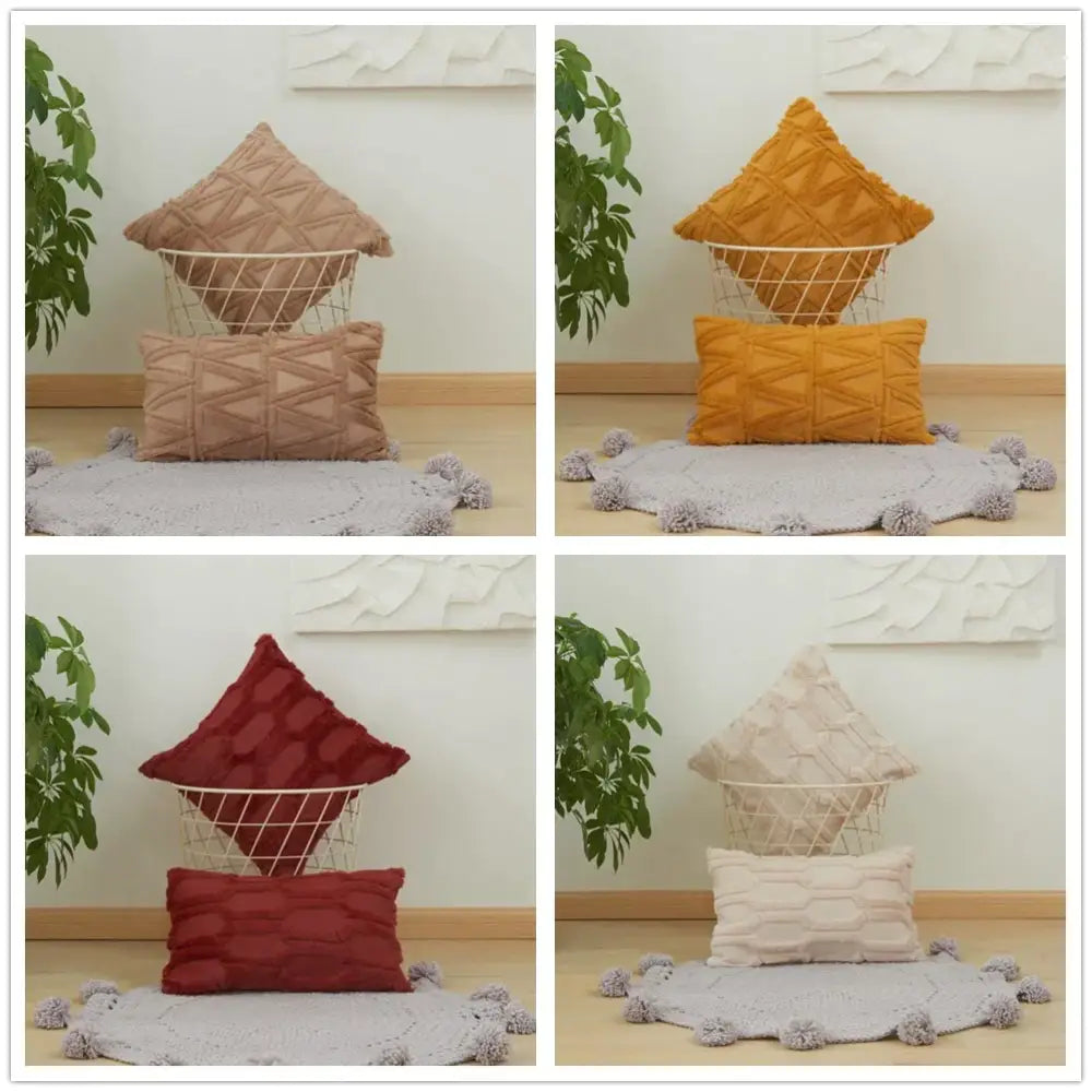 Geometric Embroidery Cushion Cover