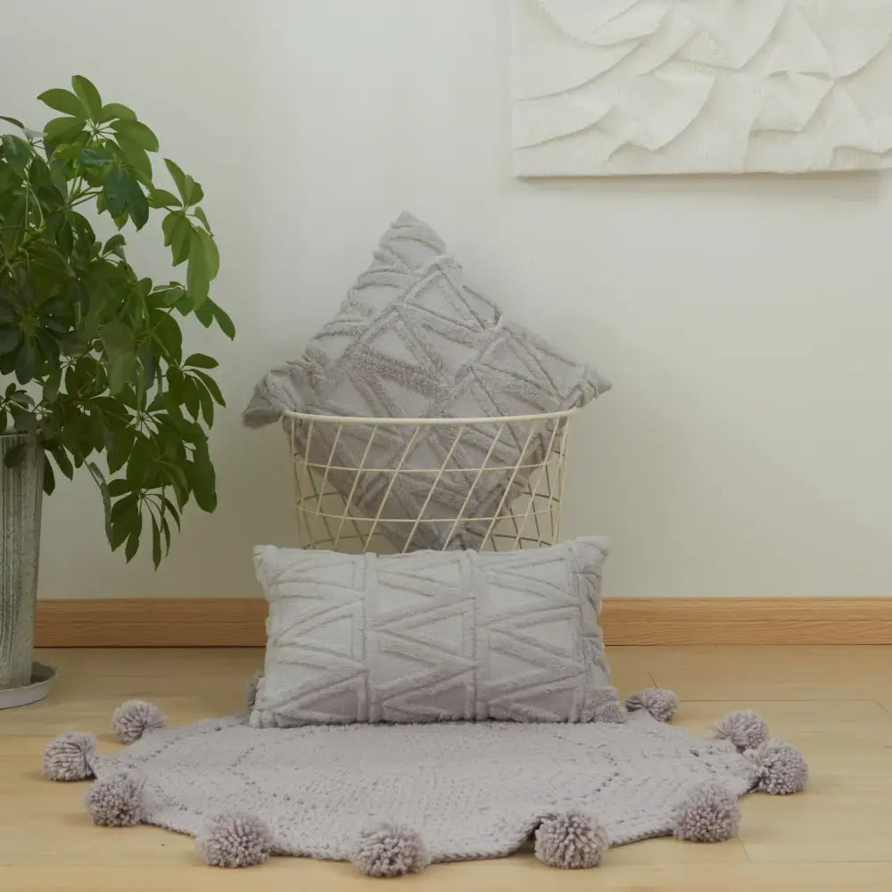 Geometric Embroidery Cushion Cover