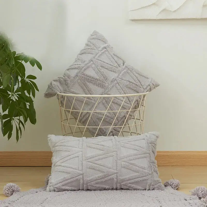 Geometric Embroidery Cushion Cover
