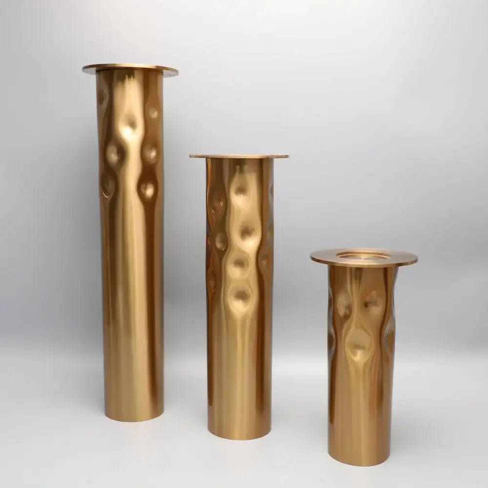 Golden Metal Candlestick Set