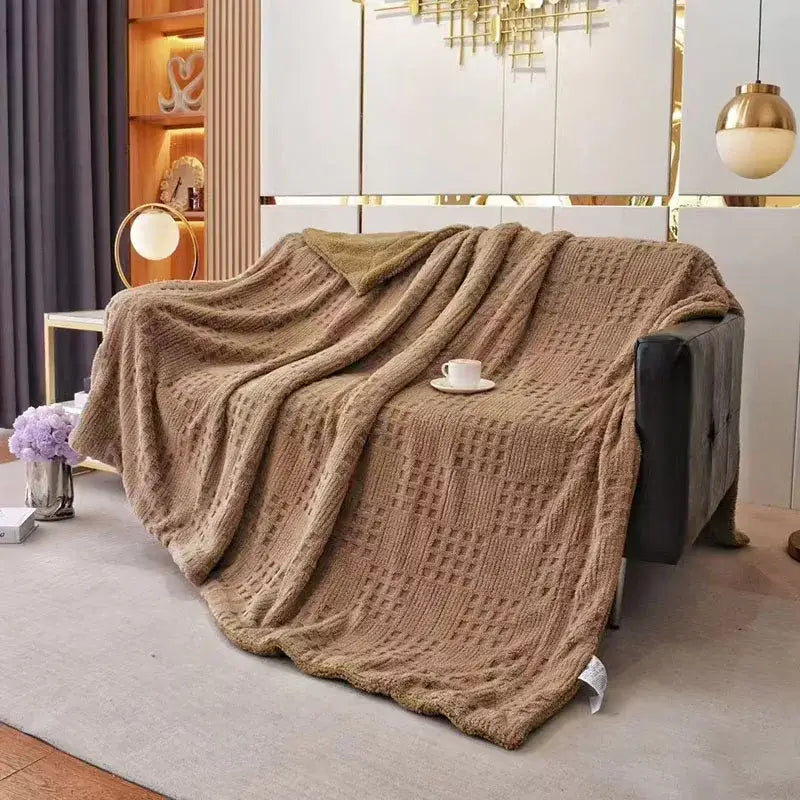 Gray Coral Fleece 220cm Blanket