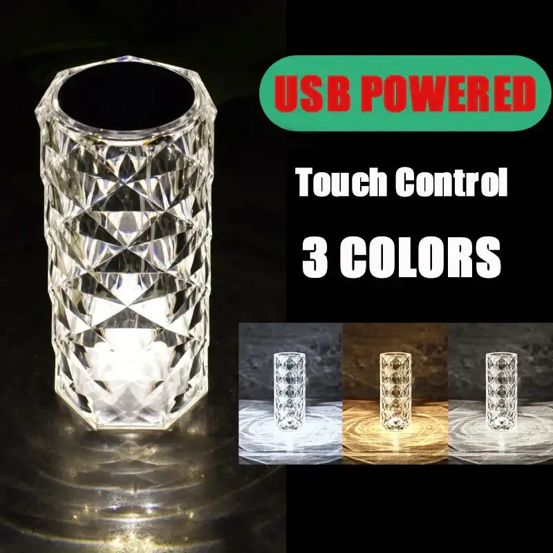 Purple Crystal LED Lamp