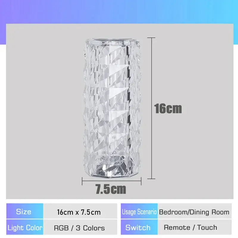 Purple Crystal LED Lamp