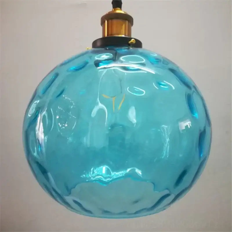 Blue Glass Pendant Light