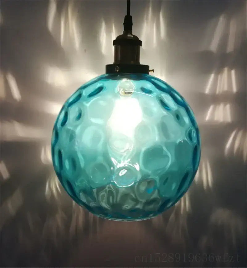 Blue Glass Pendant Light