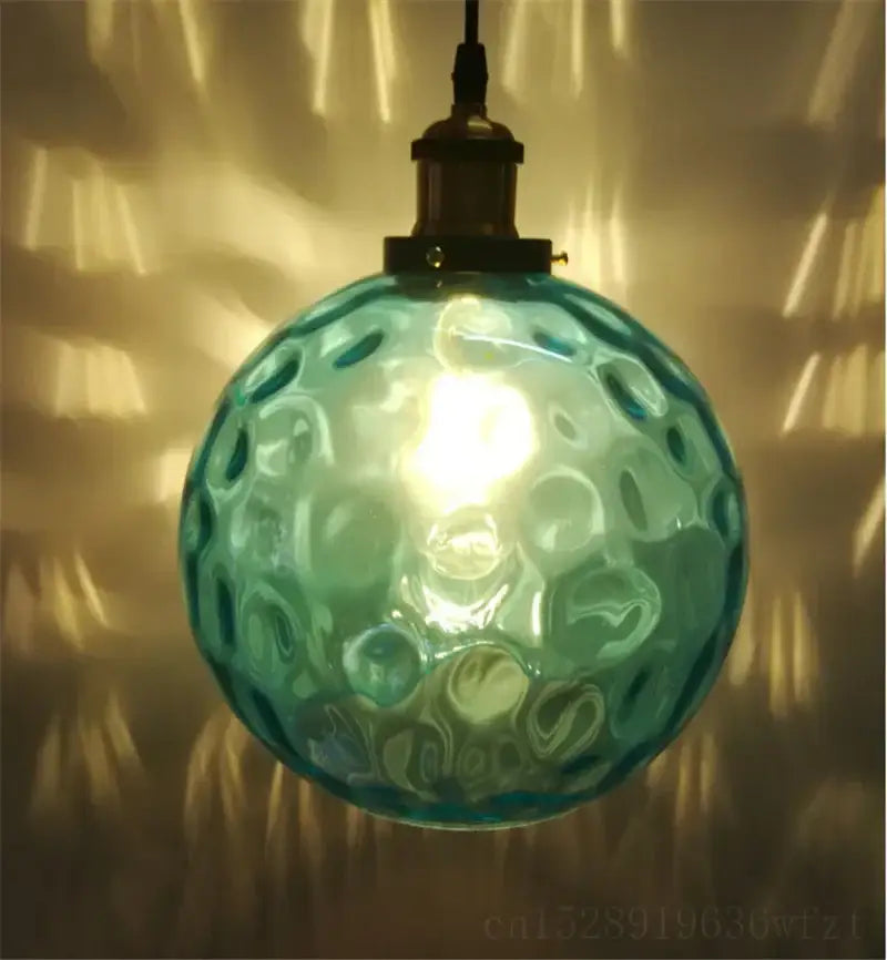 Blue Glass Pendant Light