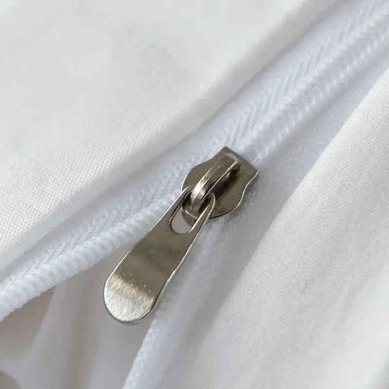 White Furball Duvet Set