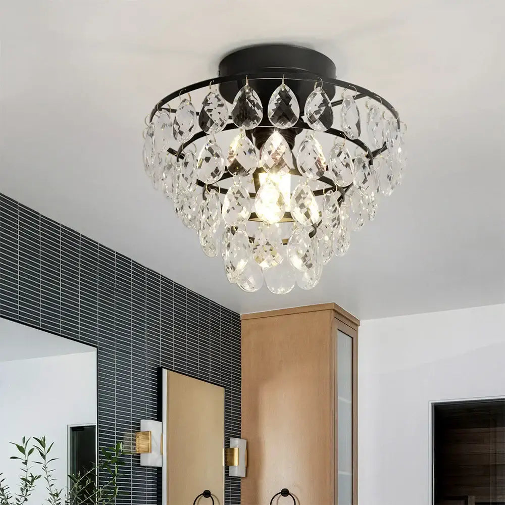 Gold Crystal LED Dining Room Chandelier