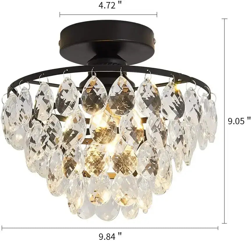 Gold Crystal LED Dining Room Chandelier